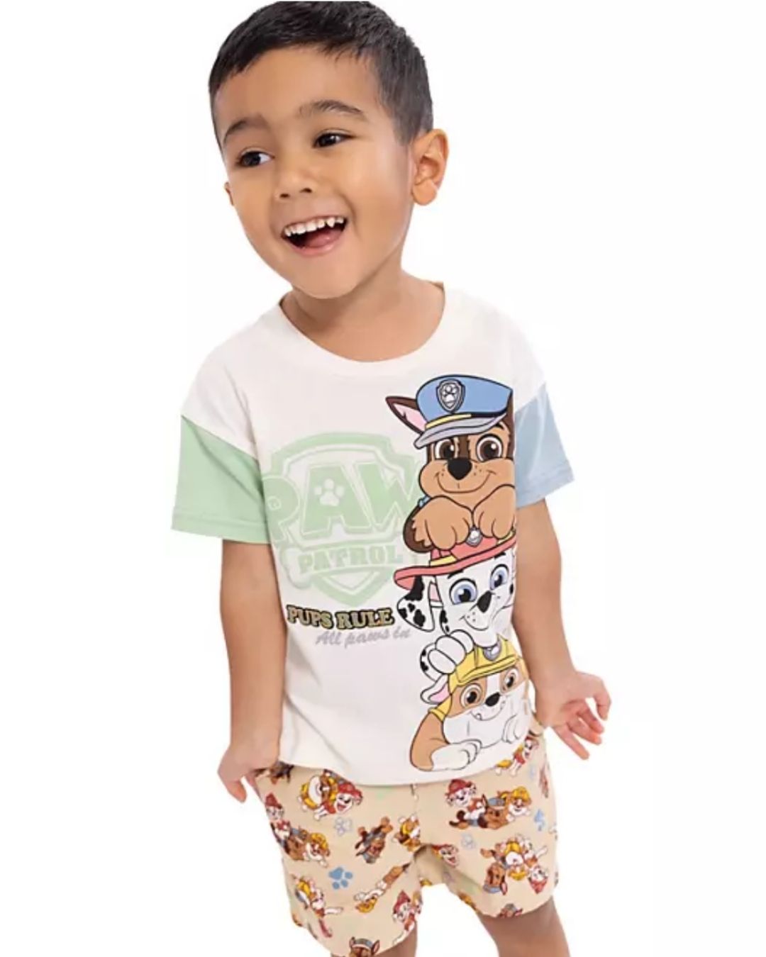 TRAJE 2PZS PAW PATROL SHORT CAFÉ