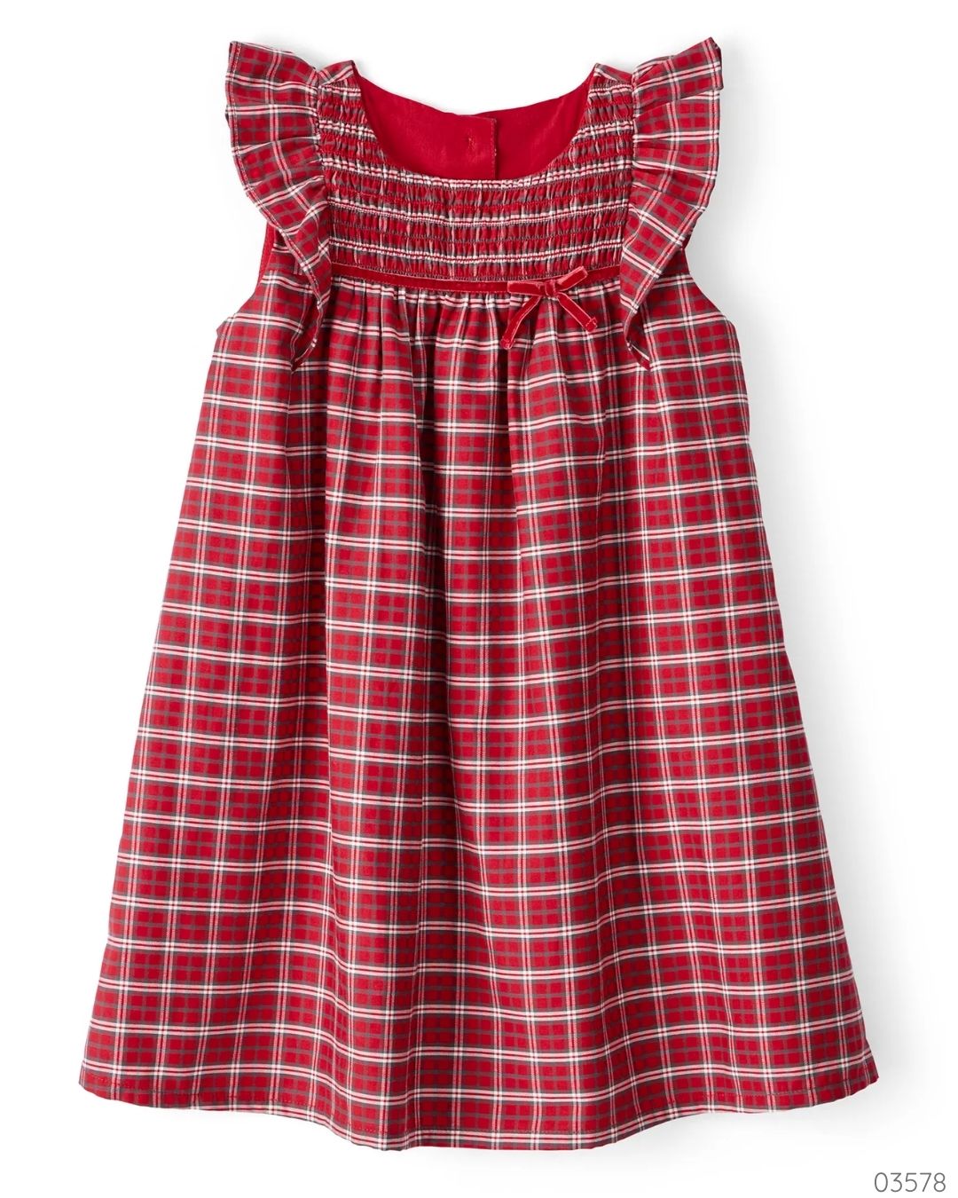 VESTIDO ROJO CUADRICULADO SIN MANGAS CARTERS