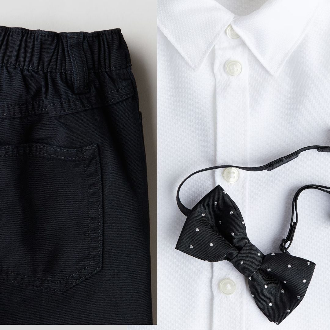 TRAJE H&M FORM CAMISA BLANCA CORBATIN