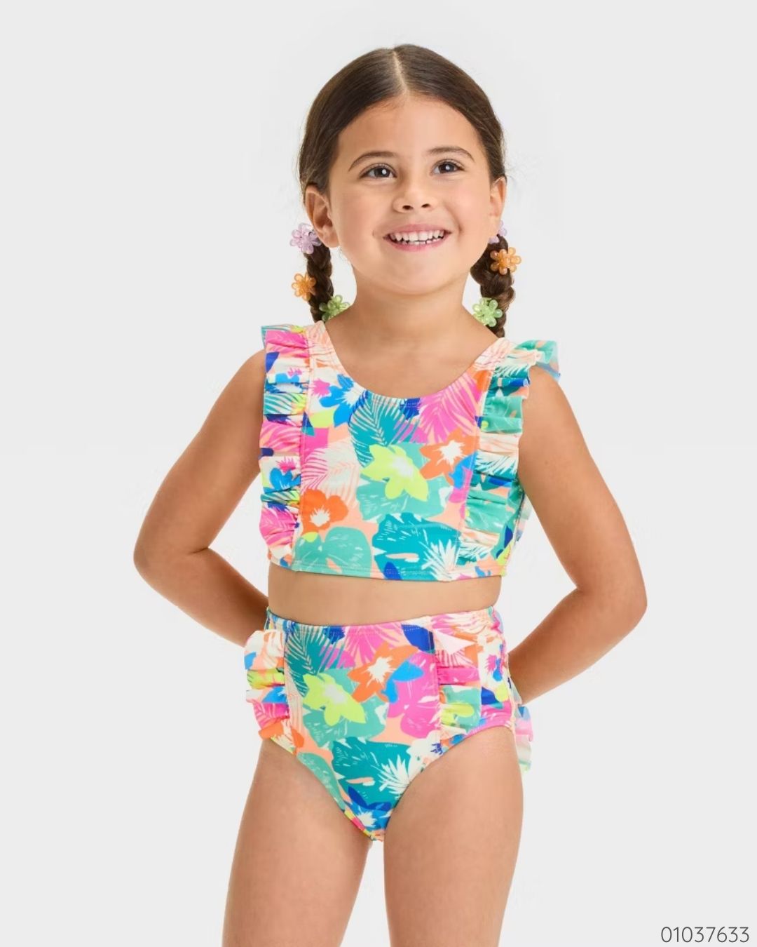 TRAJE DE BAÑO FLOREADO UPF 50+