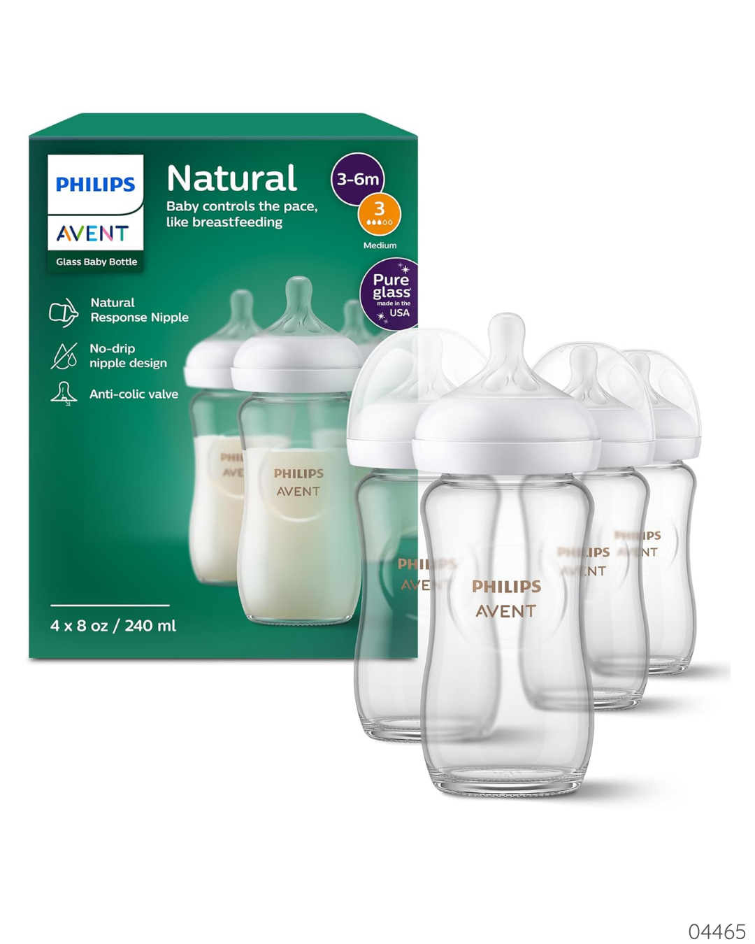 PEPES AVENT GLASS SET 4 X 8OZ