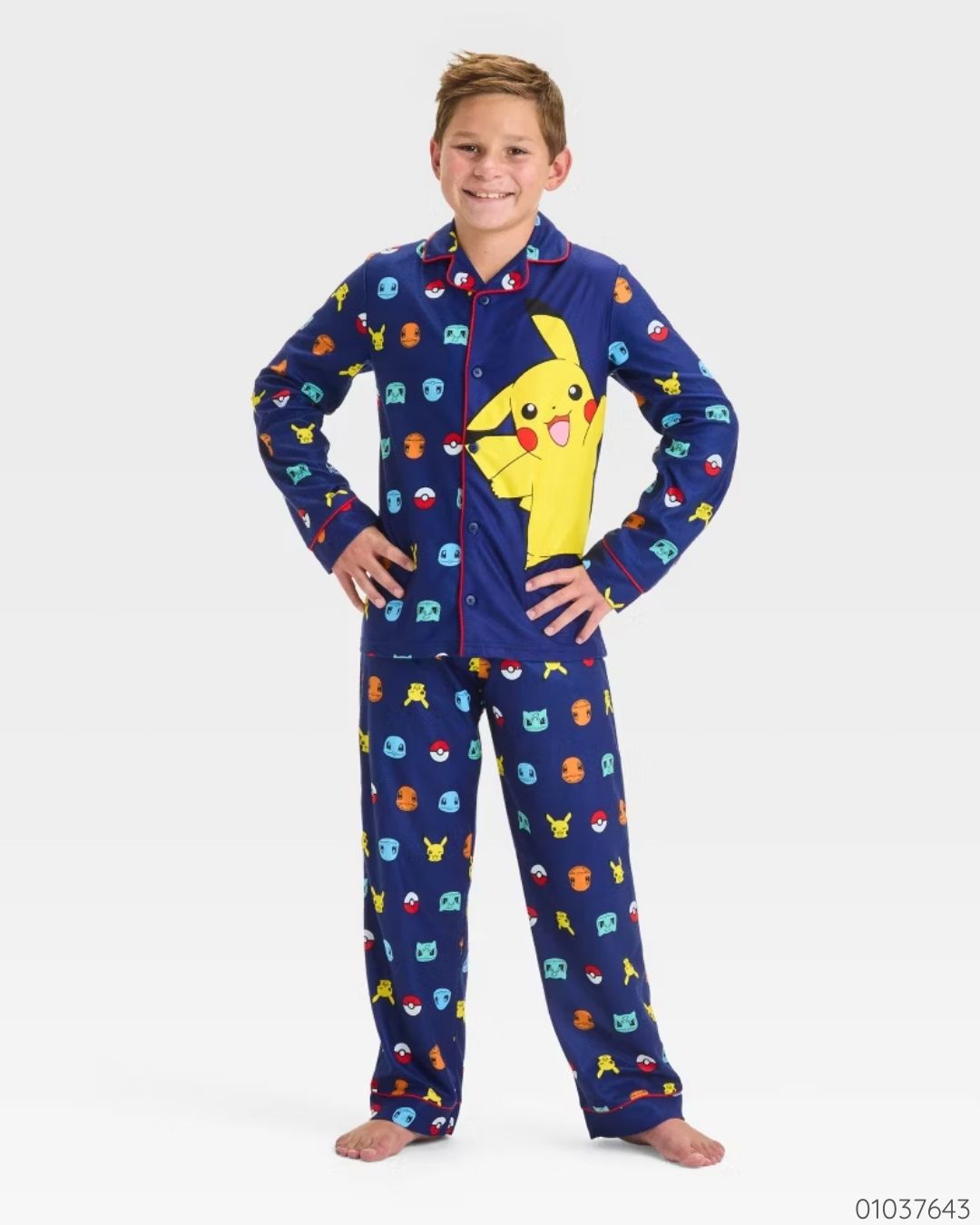 PIJAMA 2 PZS DE PIKACHU AZUL