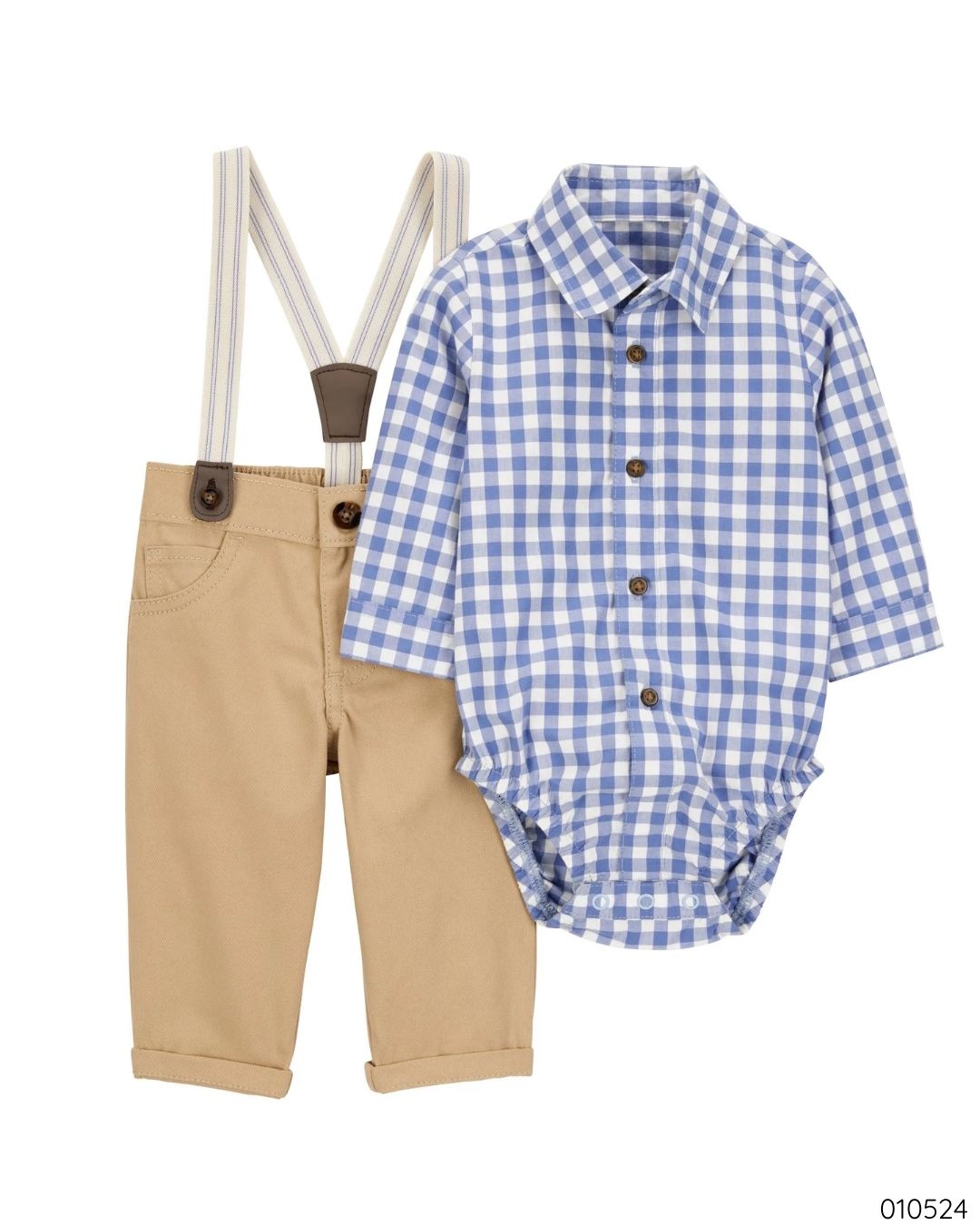 TRAJE CARTER´S TIRANTES CAFE AZUL