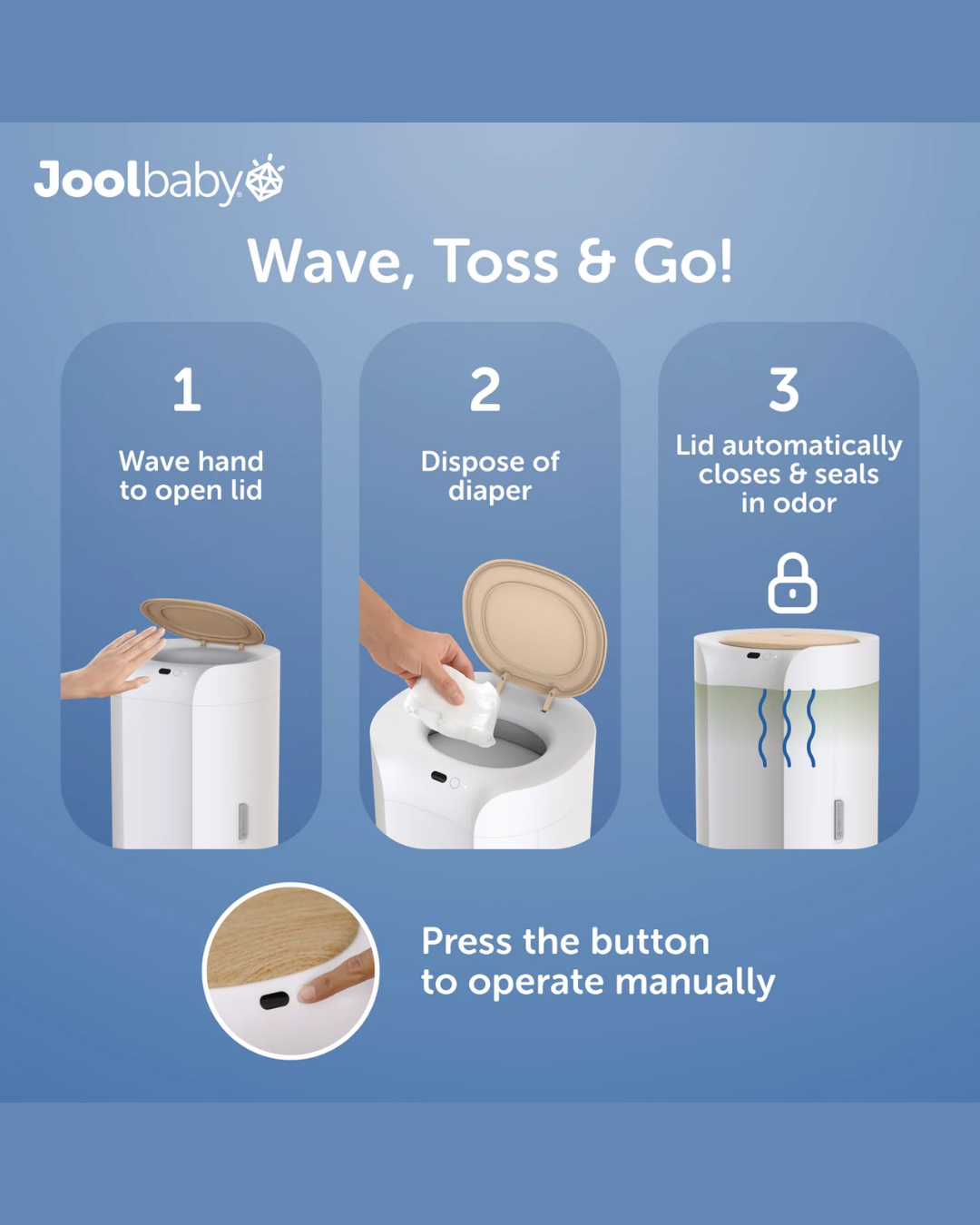 BASURERO PAÑALES CON SENSOR JOOL BABY
