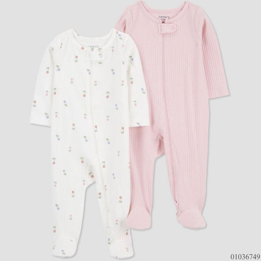 PIJAMA 2 PZS ROSADO Y BLANCO