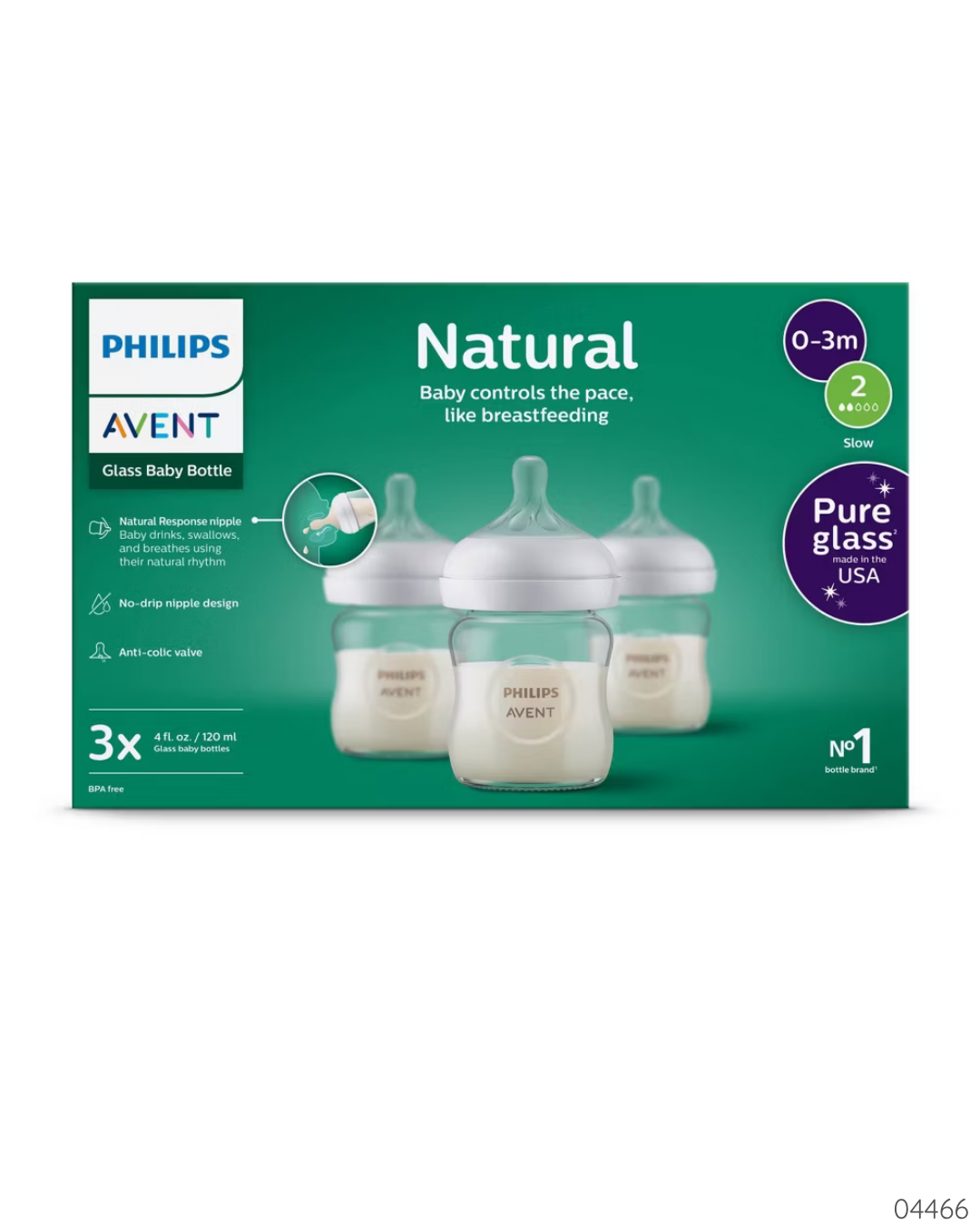 PEPES AVENT GLASS SET 3 X 4OZ