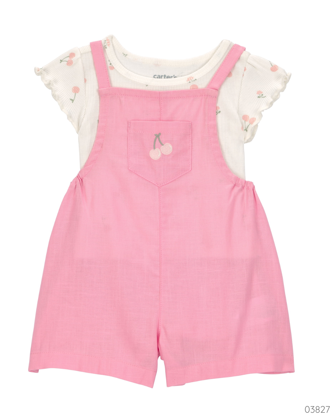 TRAJE 2 PZS ROSADO CEREZAS