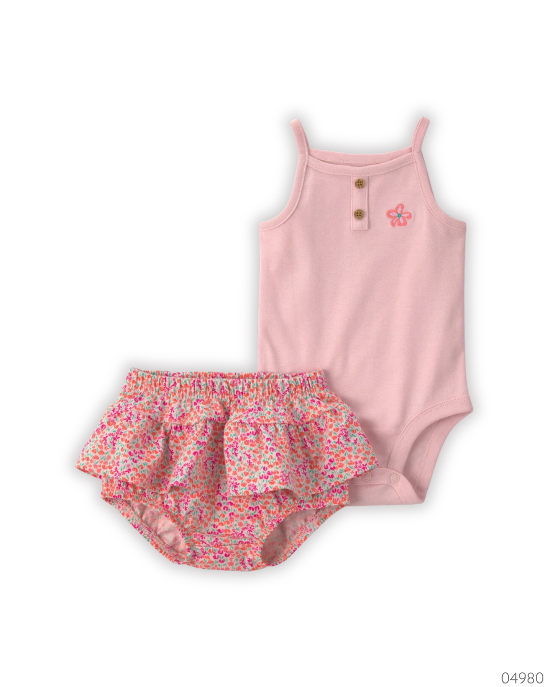 TRAJE NIÑA ROSA FLOR CARTERS