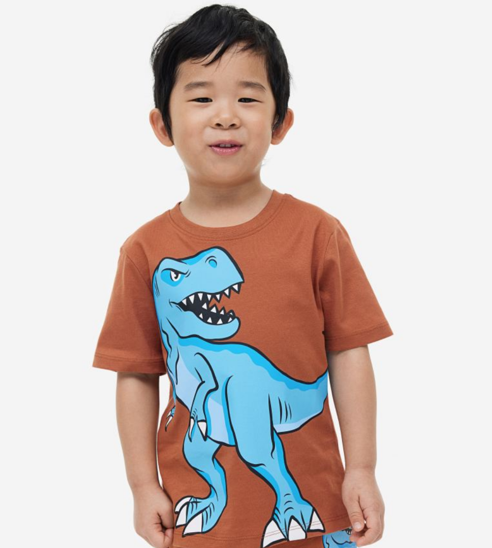 CAMISAS 3 PZS DINOSAURIOS H&M