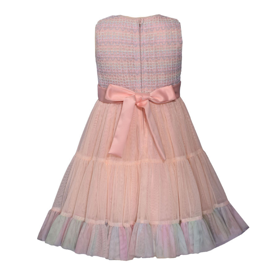 VESTIDO CHONGO LADO TUL ROSA