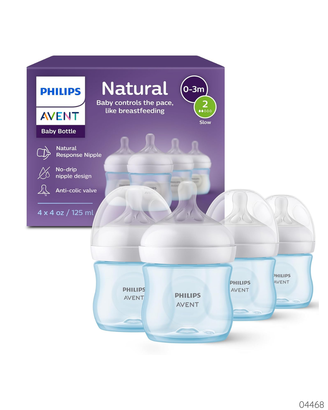 PEPES AVENT NATURAL SET 4 X 4O AZUL
