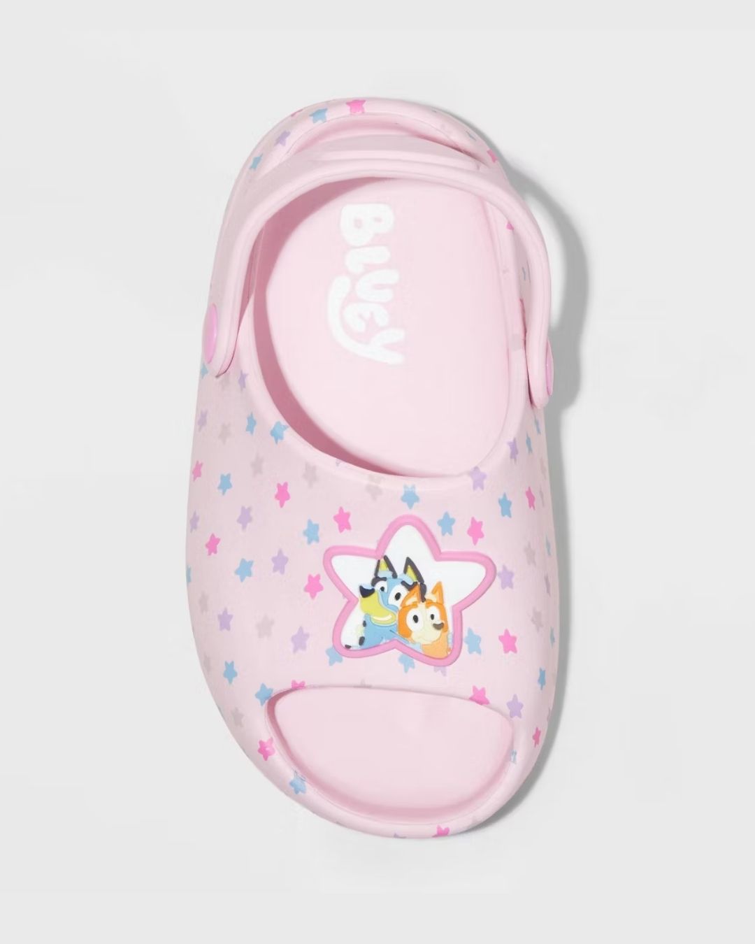 SANDALIAS TIPO CROCS ROSA BLUEY ESTRELLAS