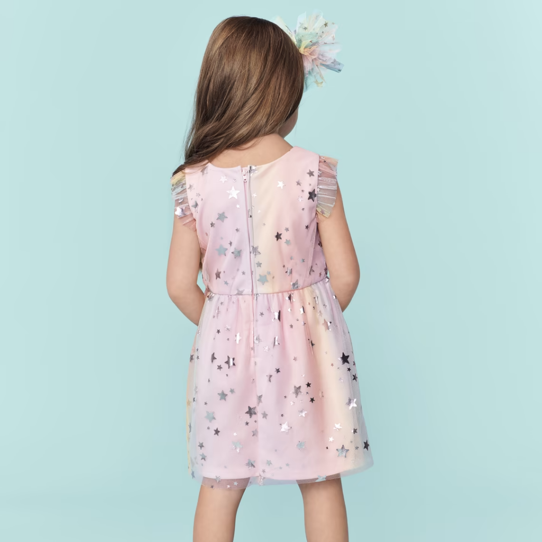 VESTIDO ESTRELLAS PLATEADAS