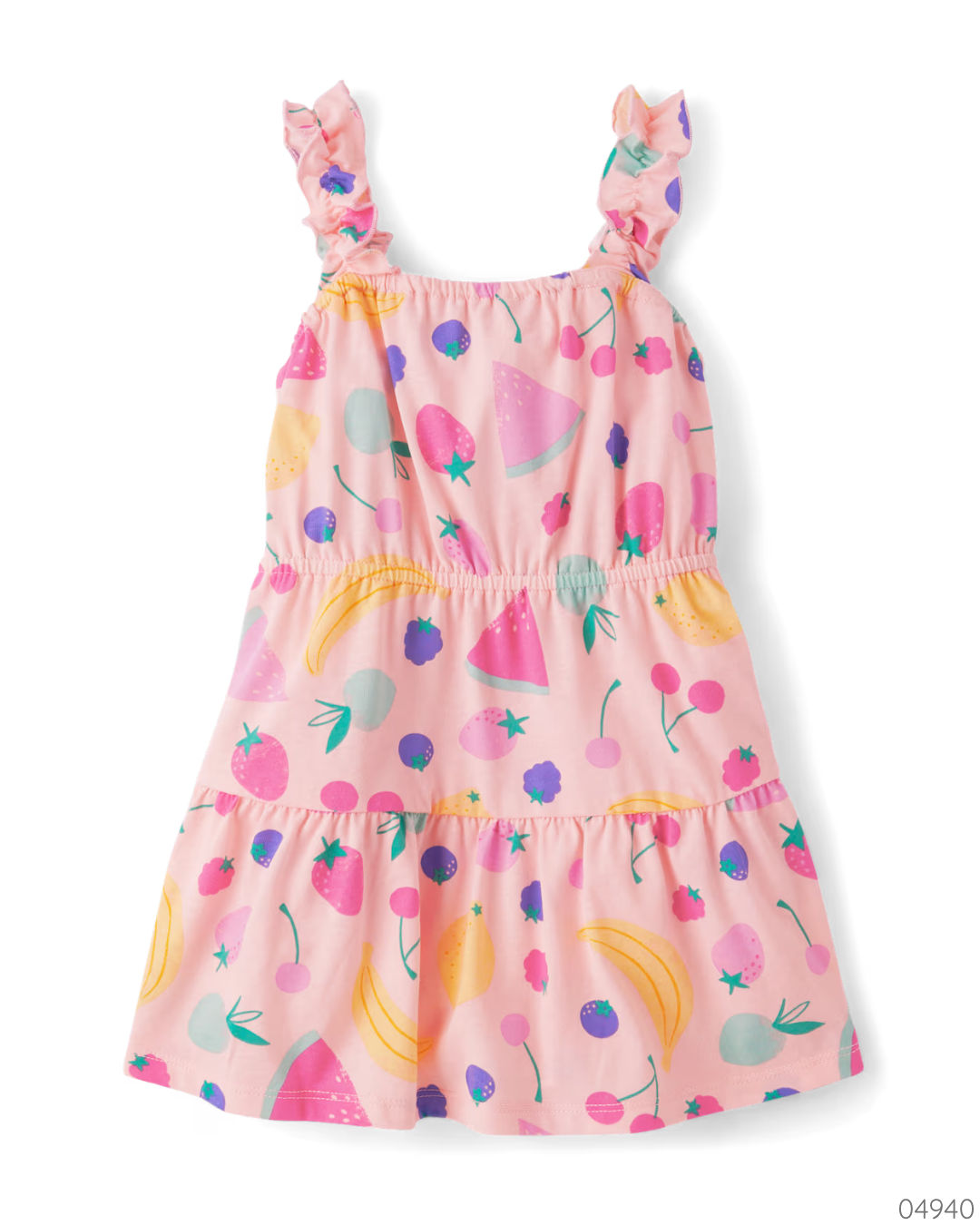 VESTIDO ROSA FRUTAS PLACE