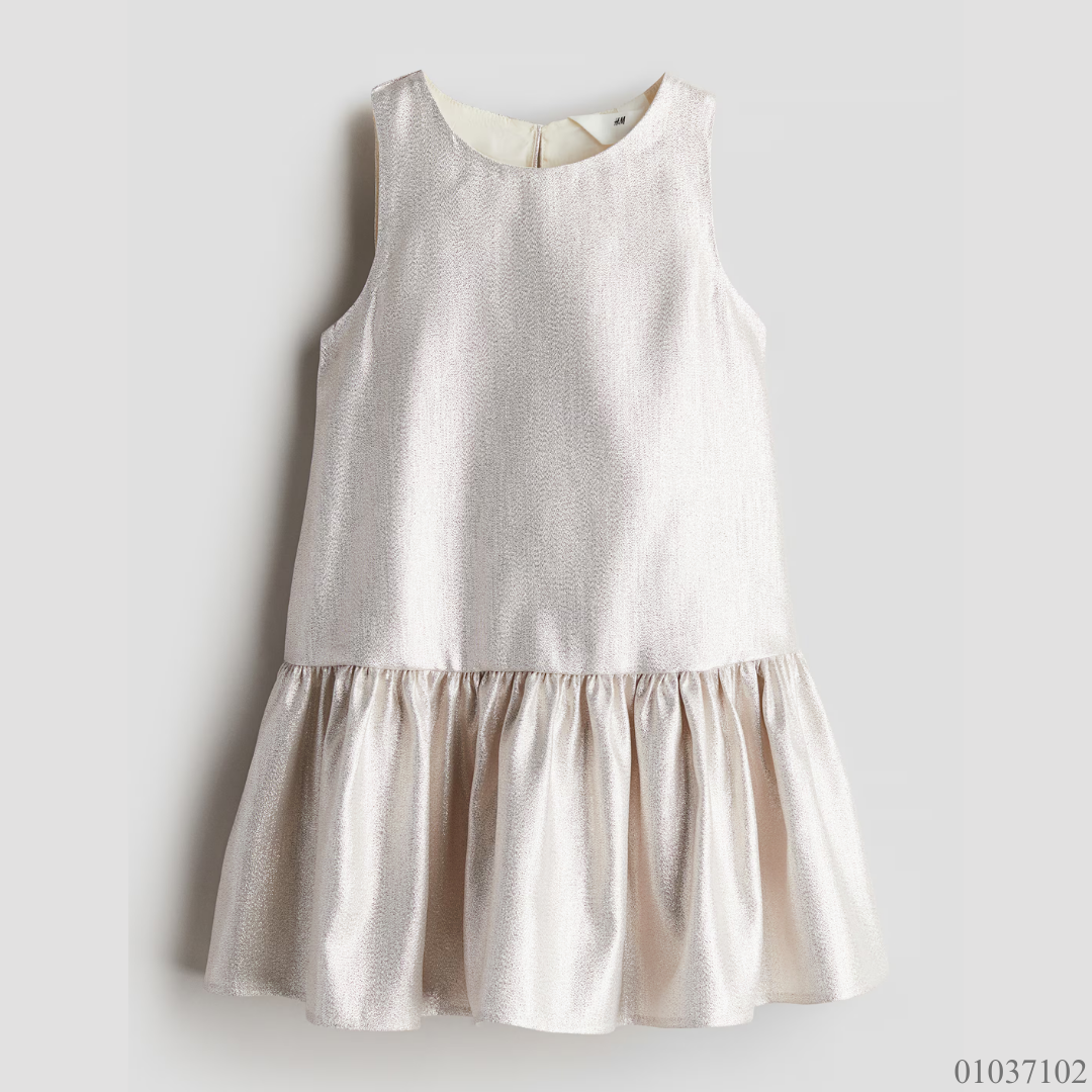 VESTIDO H&M PLATEADO ELEGANTE