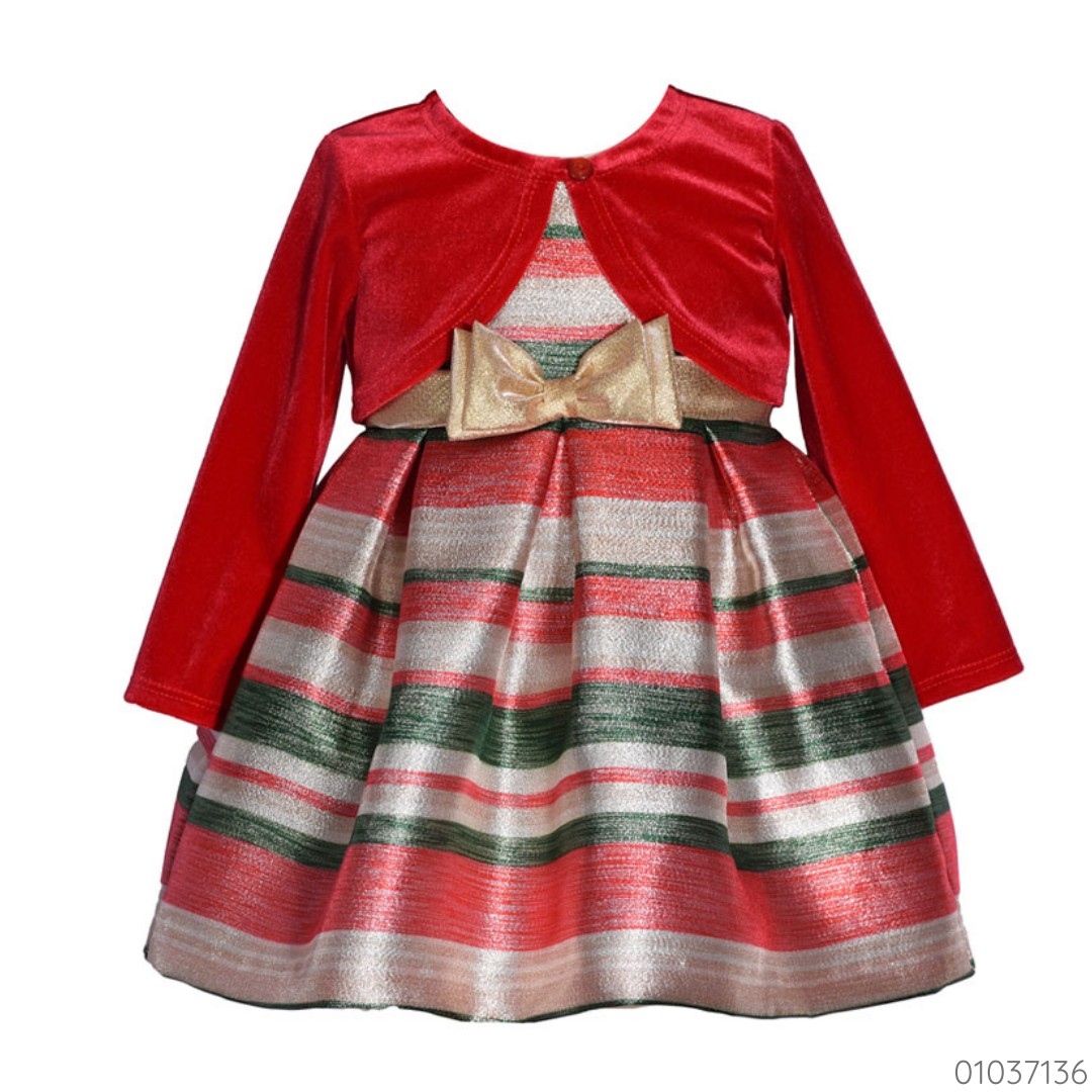 VESTIDO DORADO VERDE CARDIGAN