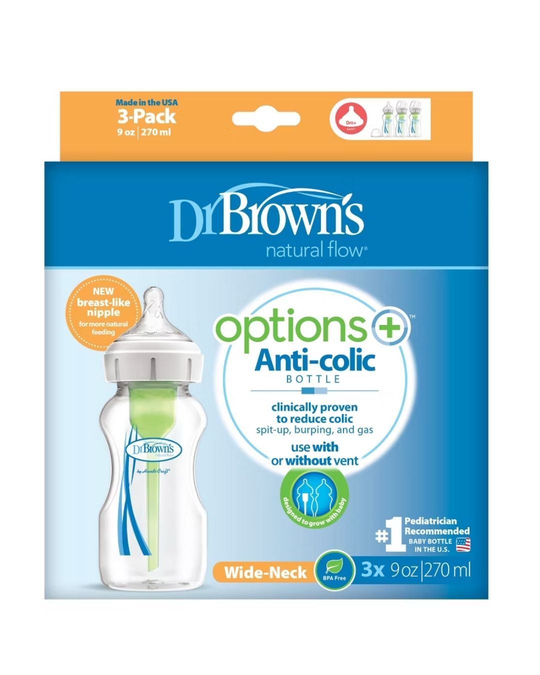 PEPES DR BROWNS NATURAL SET 3 - 9 OZ