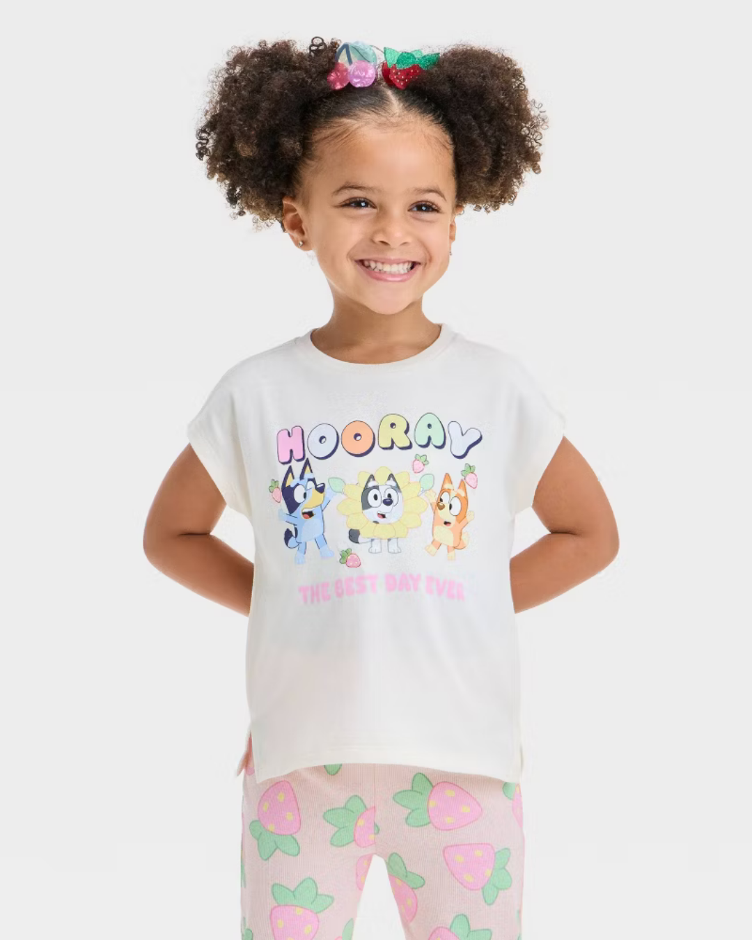 TRAJE BLUEY LEGGIN ROSADA FRESA