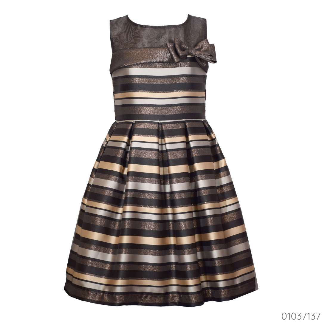 VESTIDO NEGRO DORADO BONNIE JEAN