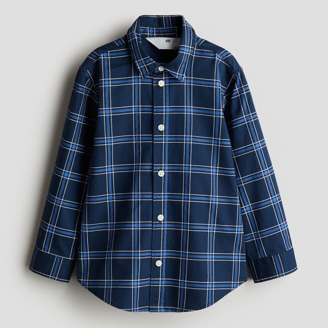 CAMISA FORMAL H&M AZUL CUADROS