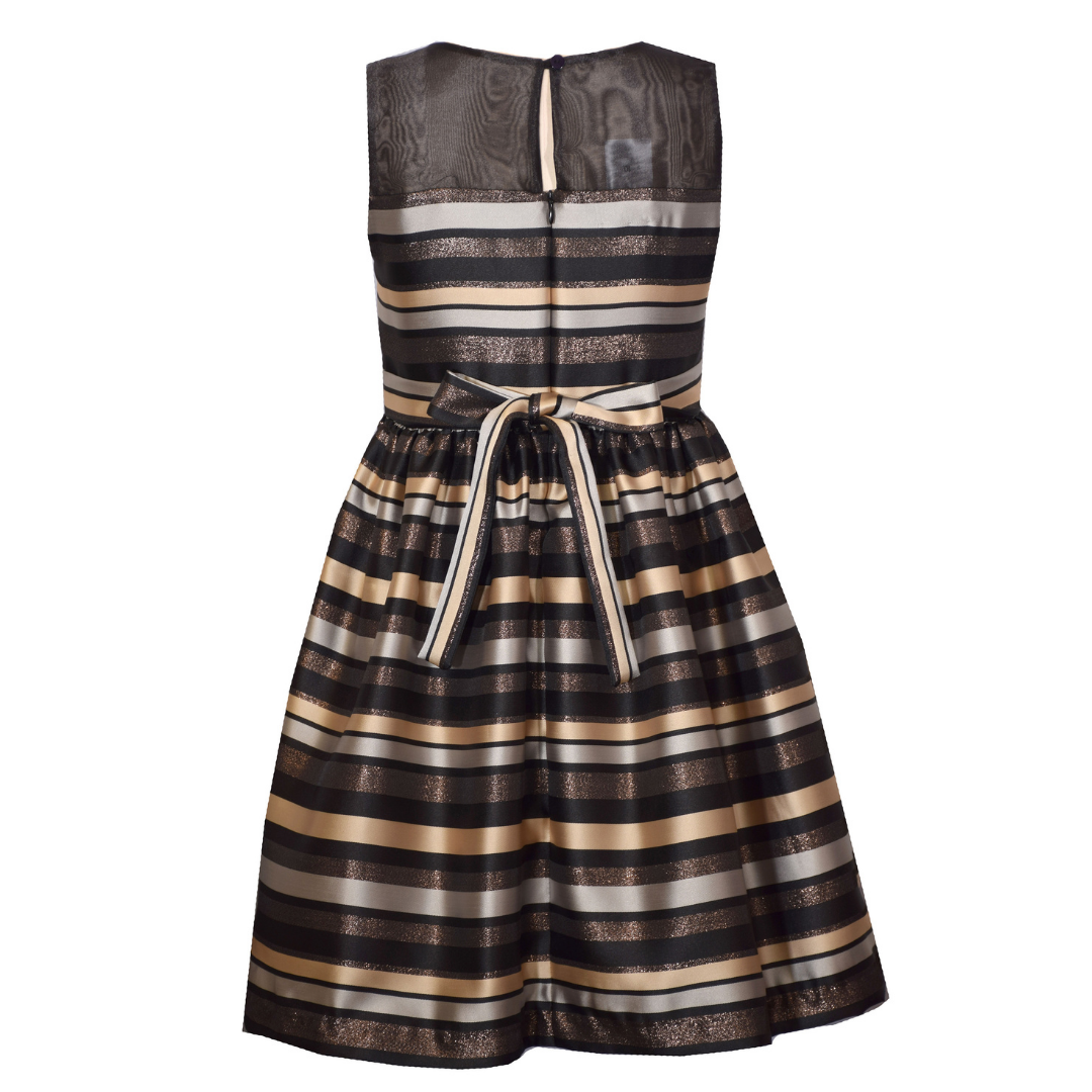 VESTIDO NEGRO DORADO BONNIE JEAN