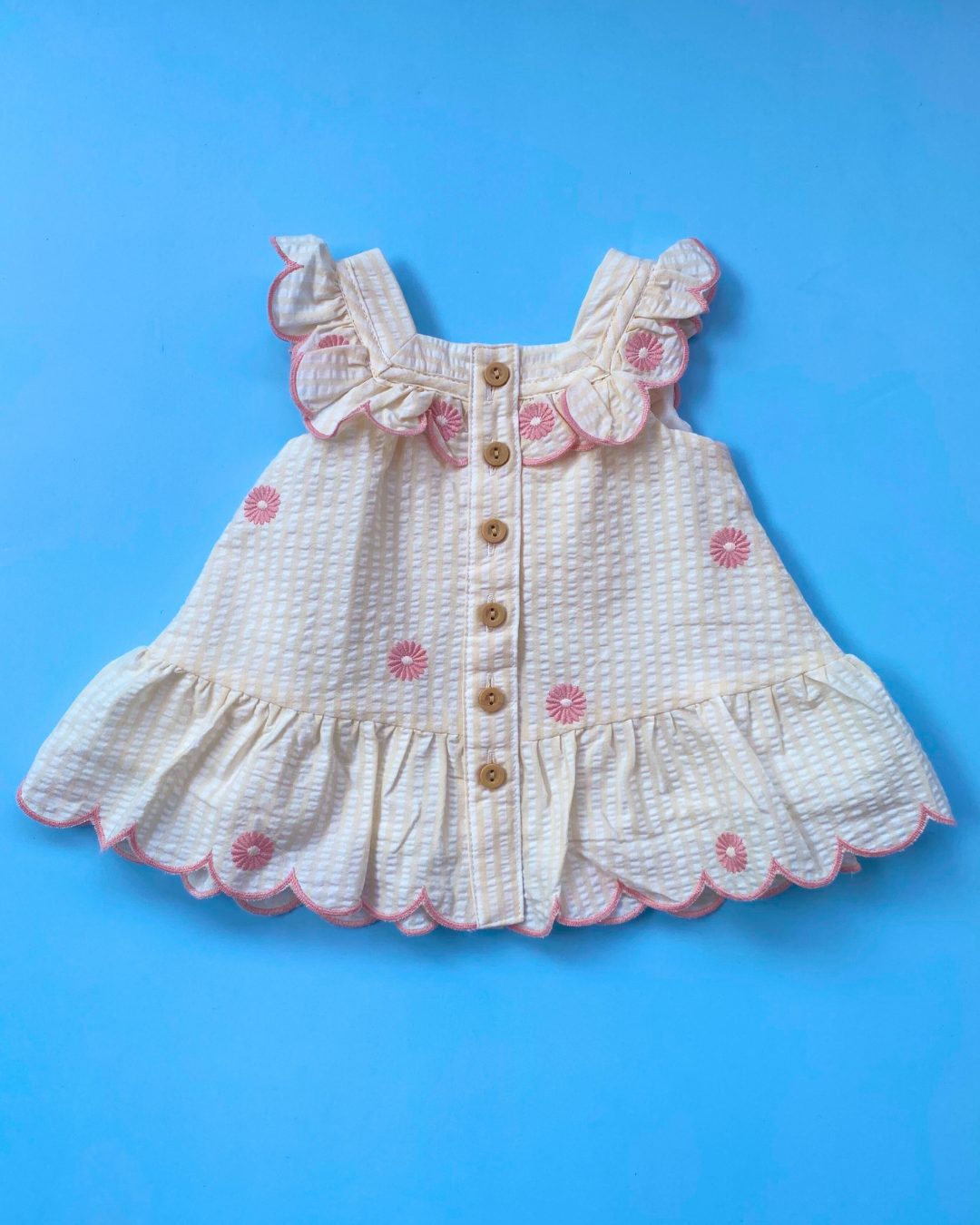 VESTIDO 3 PZS FLORES VINCHA