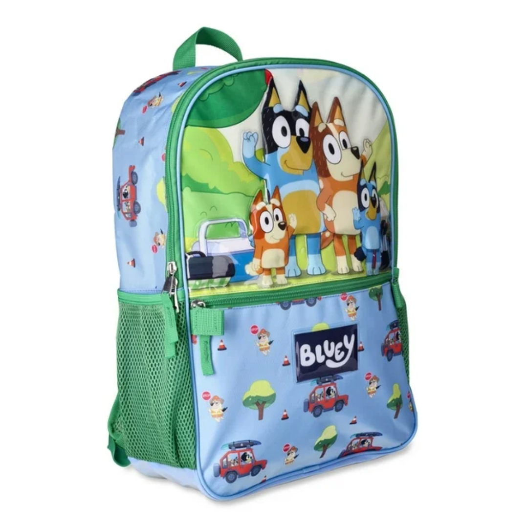 MOCHILA Y LONCHERA BLUEY VERDE