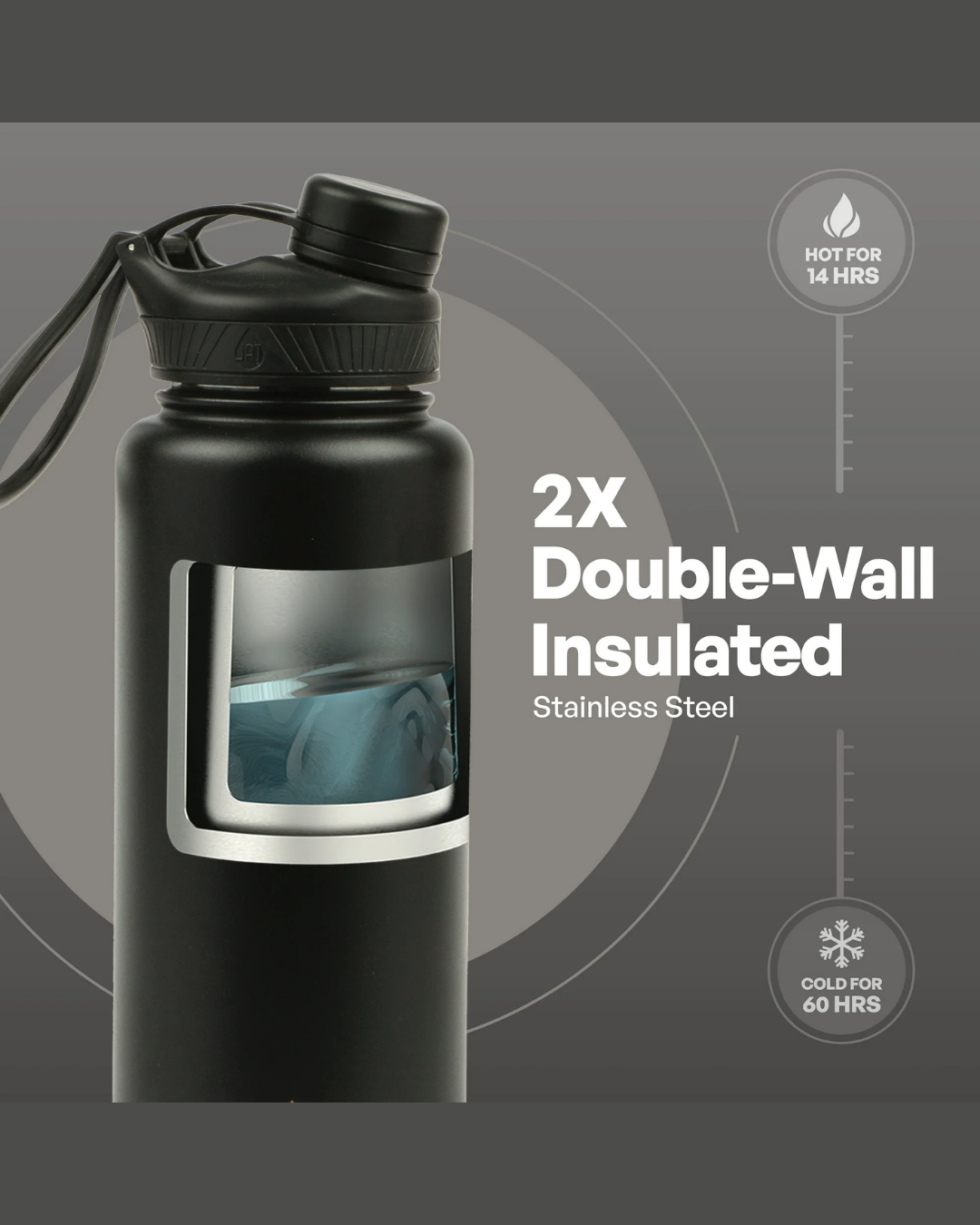 TERMO DE 40 OZ NEGRO TAL