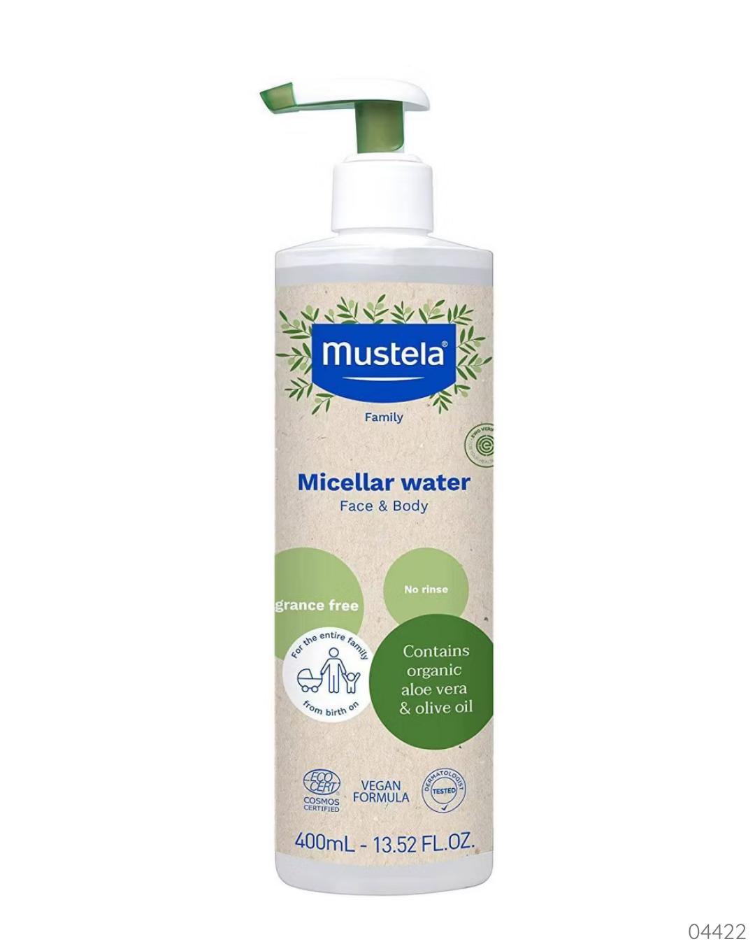 AGUA MICELAR ORGANICA MUSTELA LIBRE DE FRAGANCIA