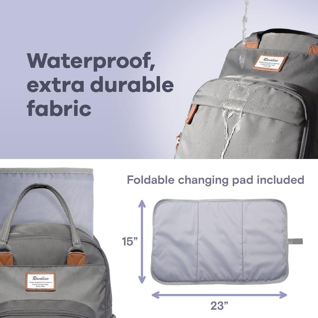 PAÑALERA GRIS CLARO RUVALINO MOCHILA