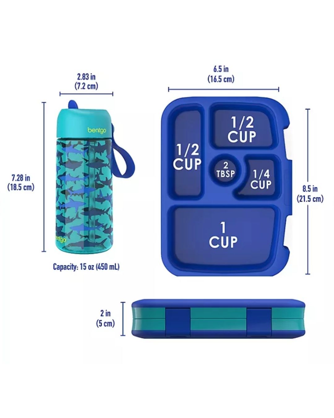 SET LONCHERA Y TERMO TIBURONES BENTGO
