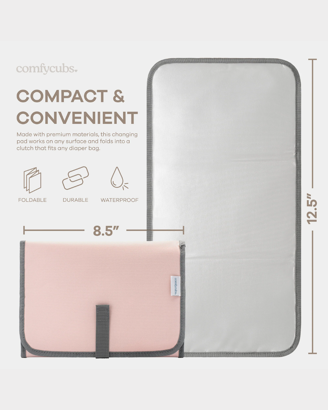 CAMBIADOR PORTATIL ROSA COMFYCUBS