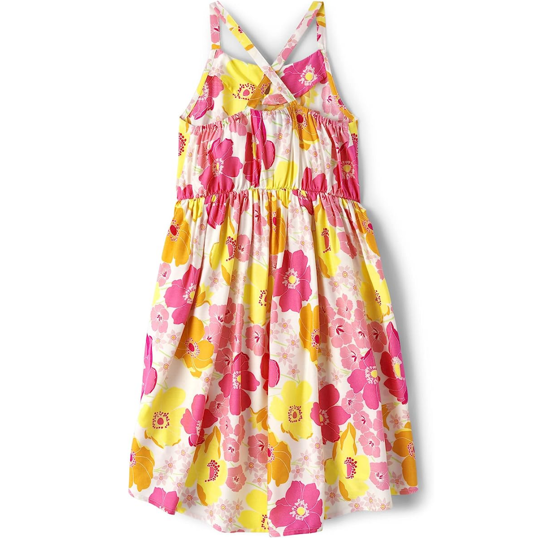 VESTIDO FLORES AMARILLO ROSADO