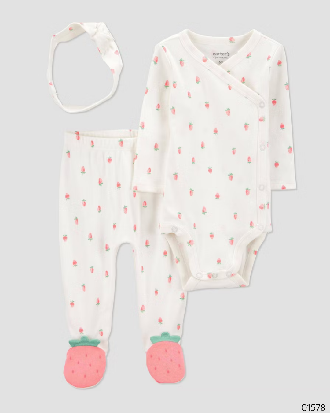 PIJAMA 3 PZS CARTER´S FRESAS
