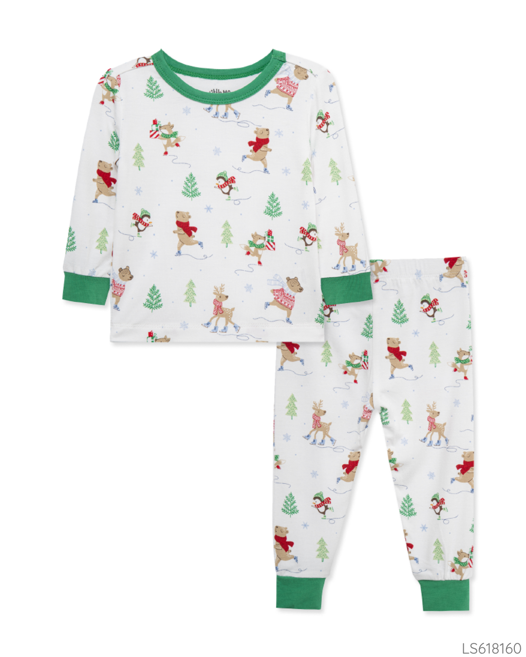 PIJAMA NAVIDEÑA BLANCO VERDE LM