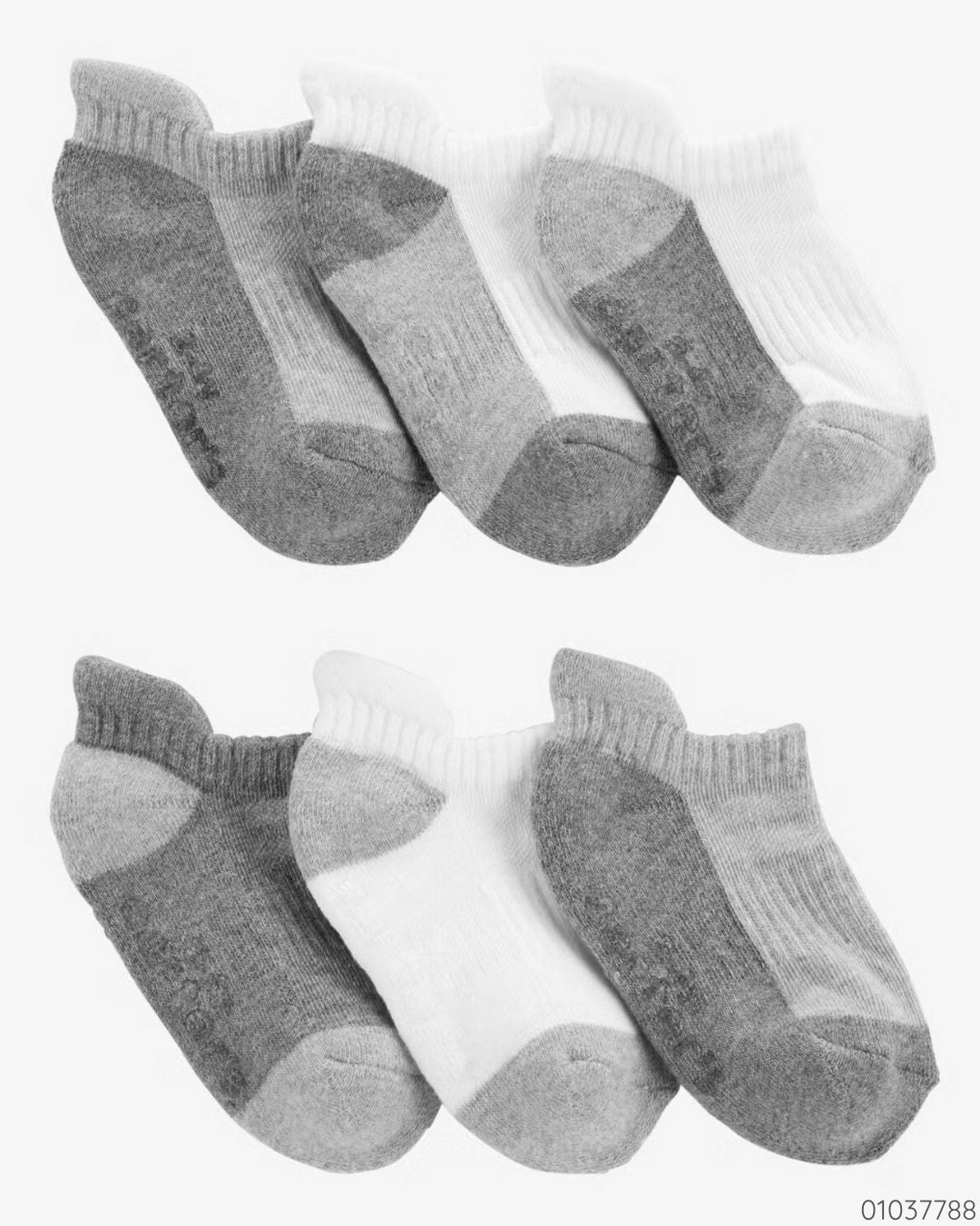 CALCETINES 6 PARES BLANCO GRIS CARTERS