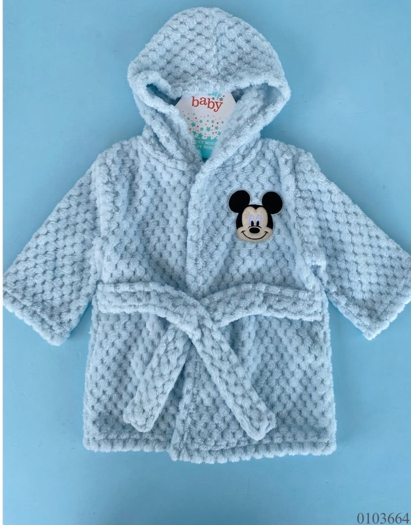 BATA DE BAÑO MICKEY MOUSE AZUL