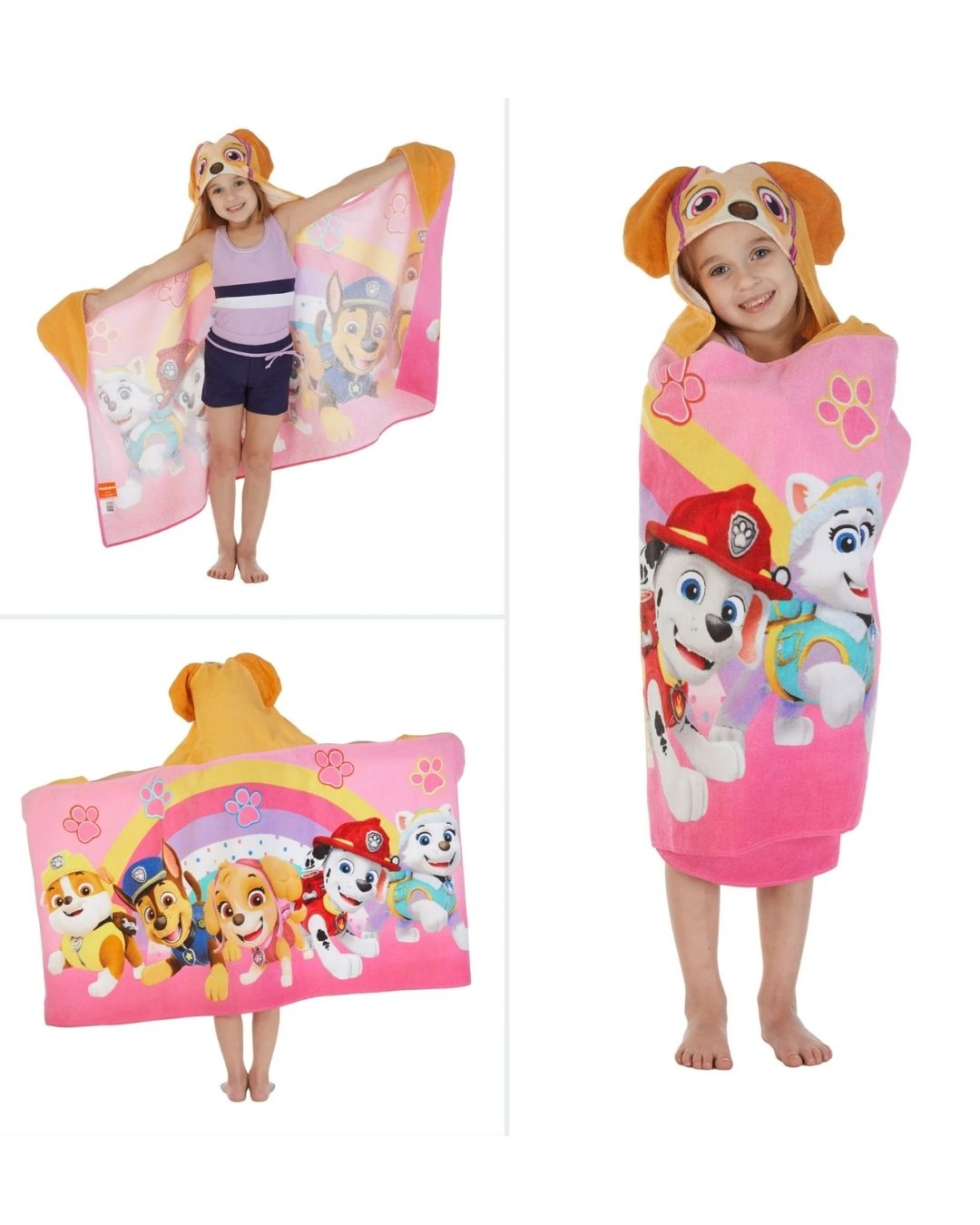 TOALLA CON CAPUCHA SKYE PAW PAT