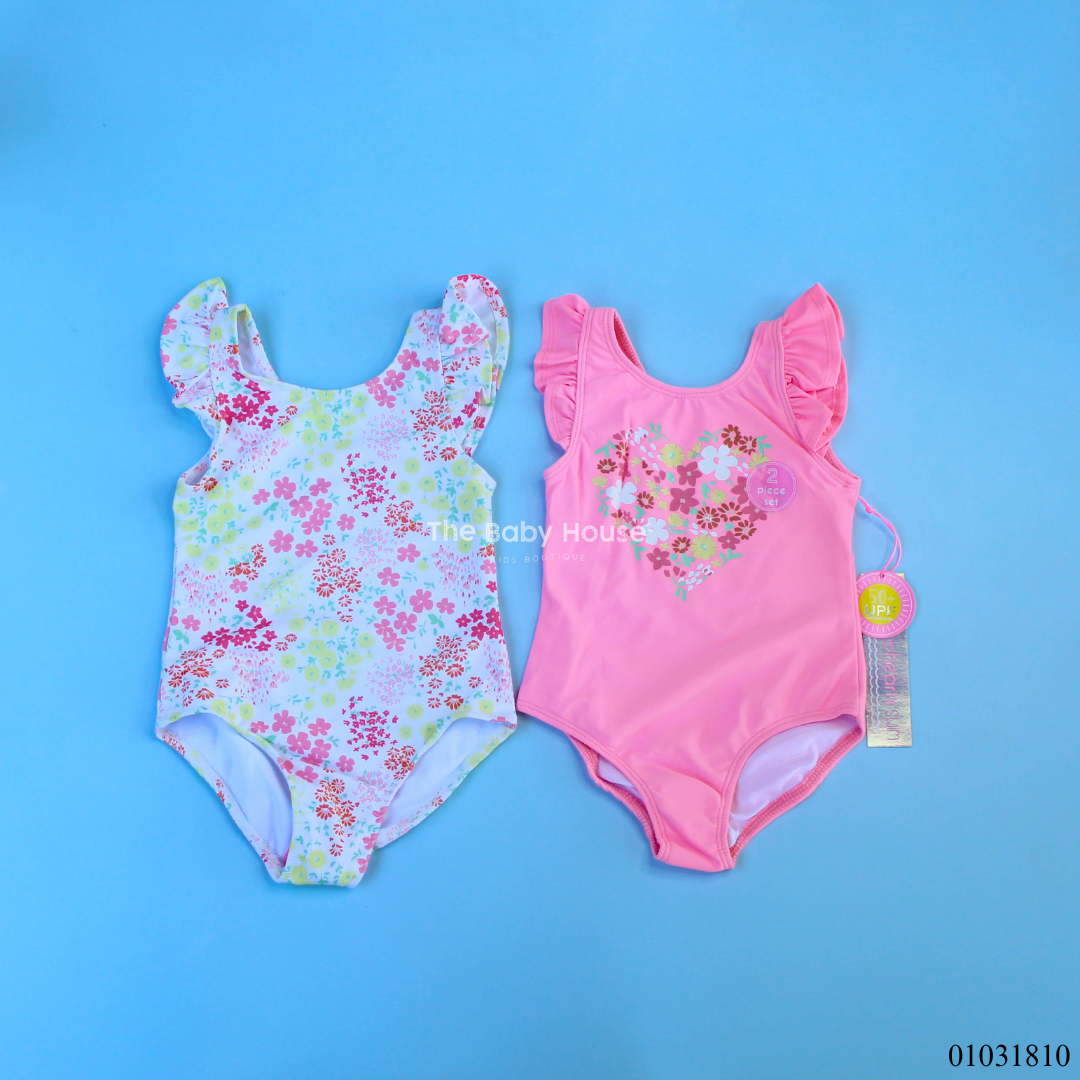 TRAJE DE BAÑO NIÑA 2PZS FLOREADO