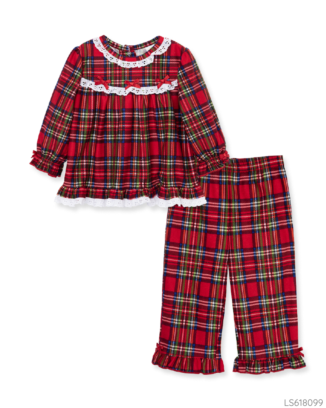 PIJAMA ROJA CUADROS NIÑA LM