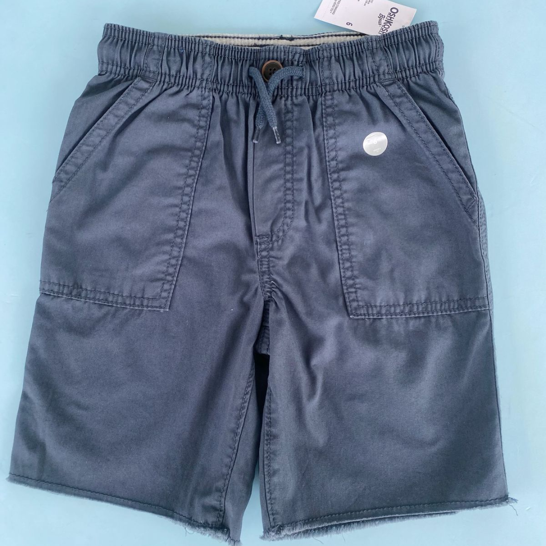 SHORT GRIS OSCURO CON CORDONES