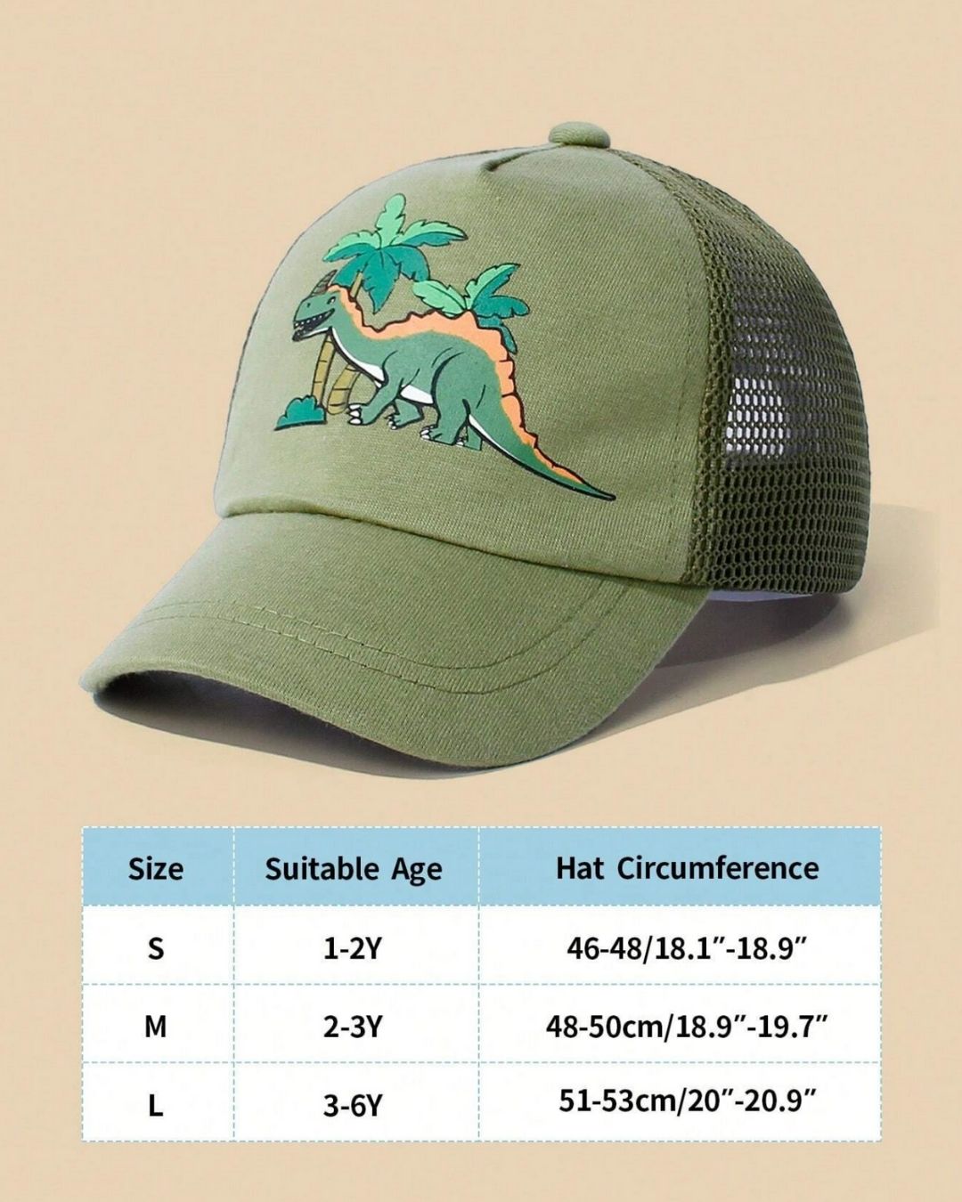 GORRA DINOSAURIO VERDE