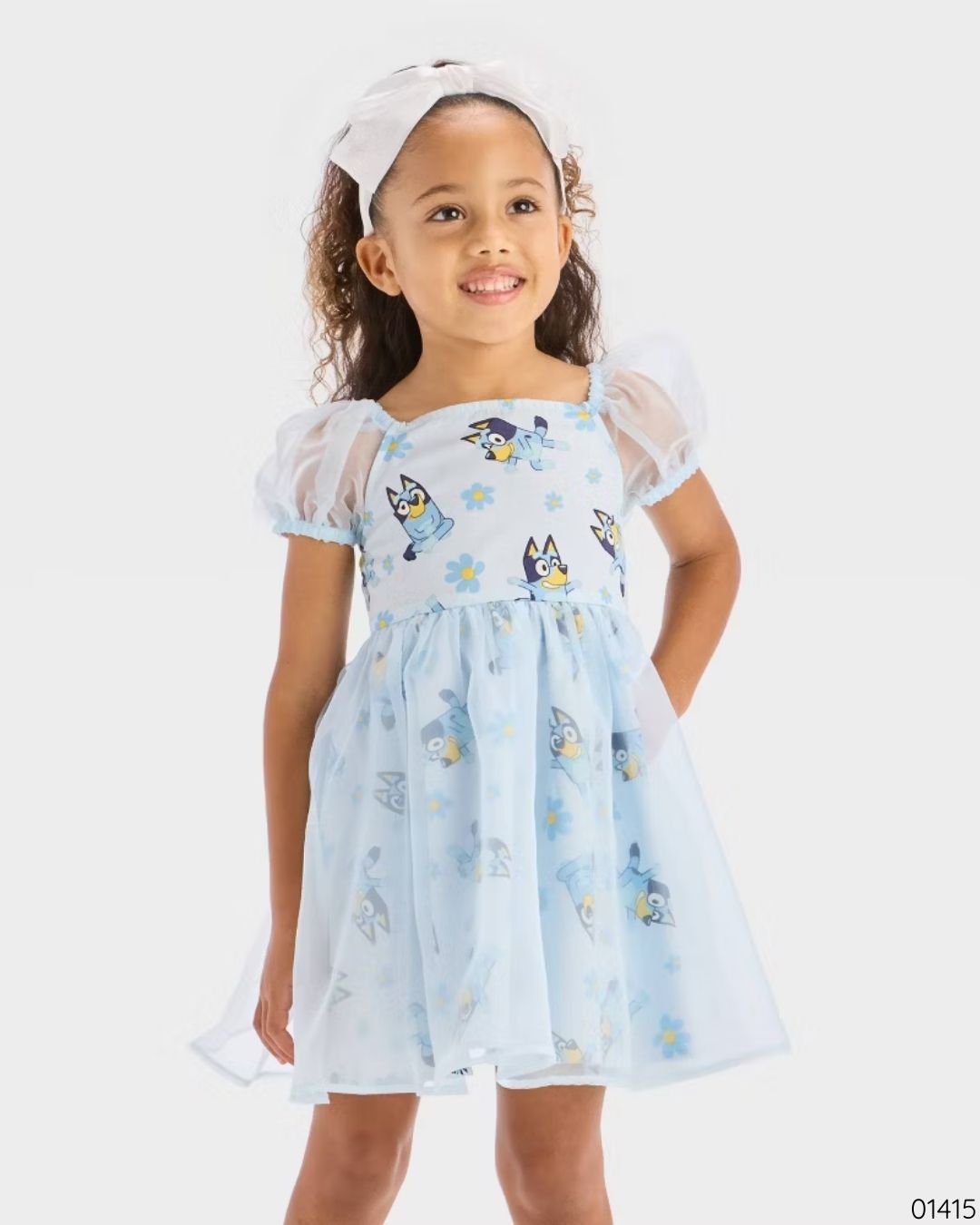 VESTIDO DE BLUEY AZUL ORGANZA