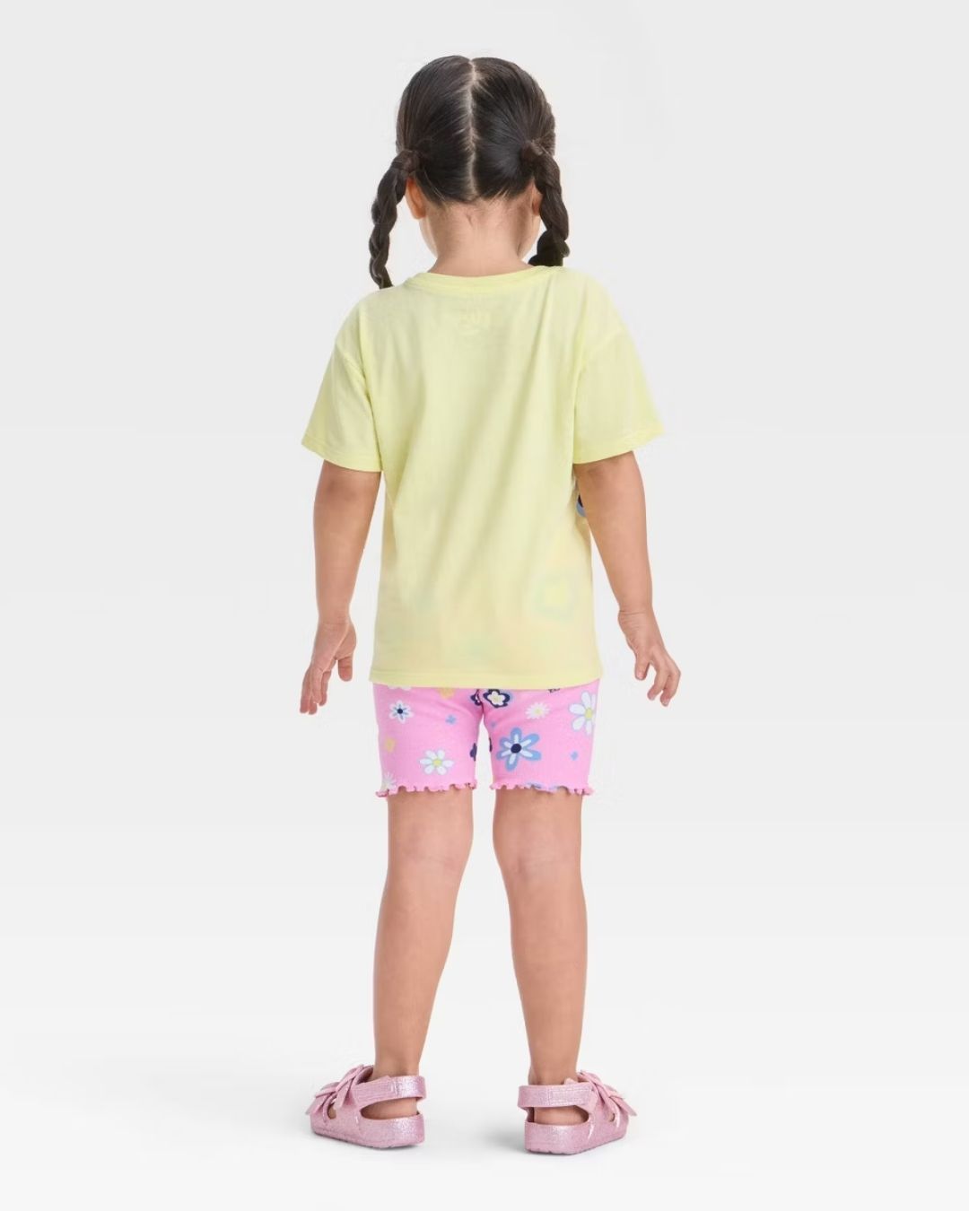 TRAJE BLUEY FLORES AMARILLO