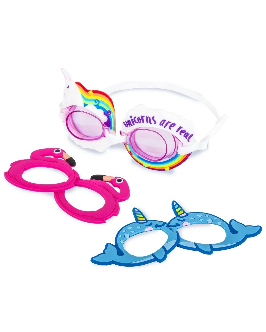 LENTES PARA AGUA ARCOIRIS UNICORNIO