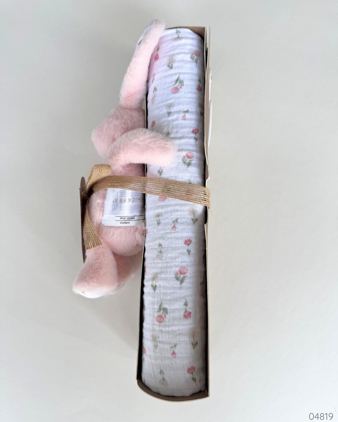 SABANA MUSELINA SONAJERO CONEJITA ROSA