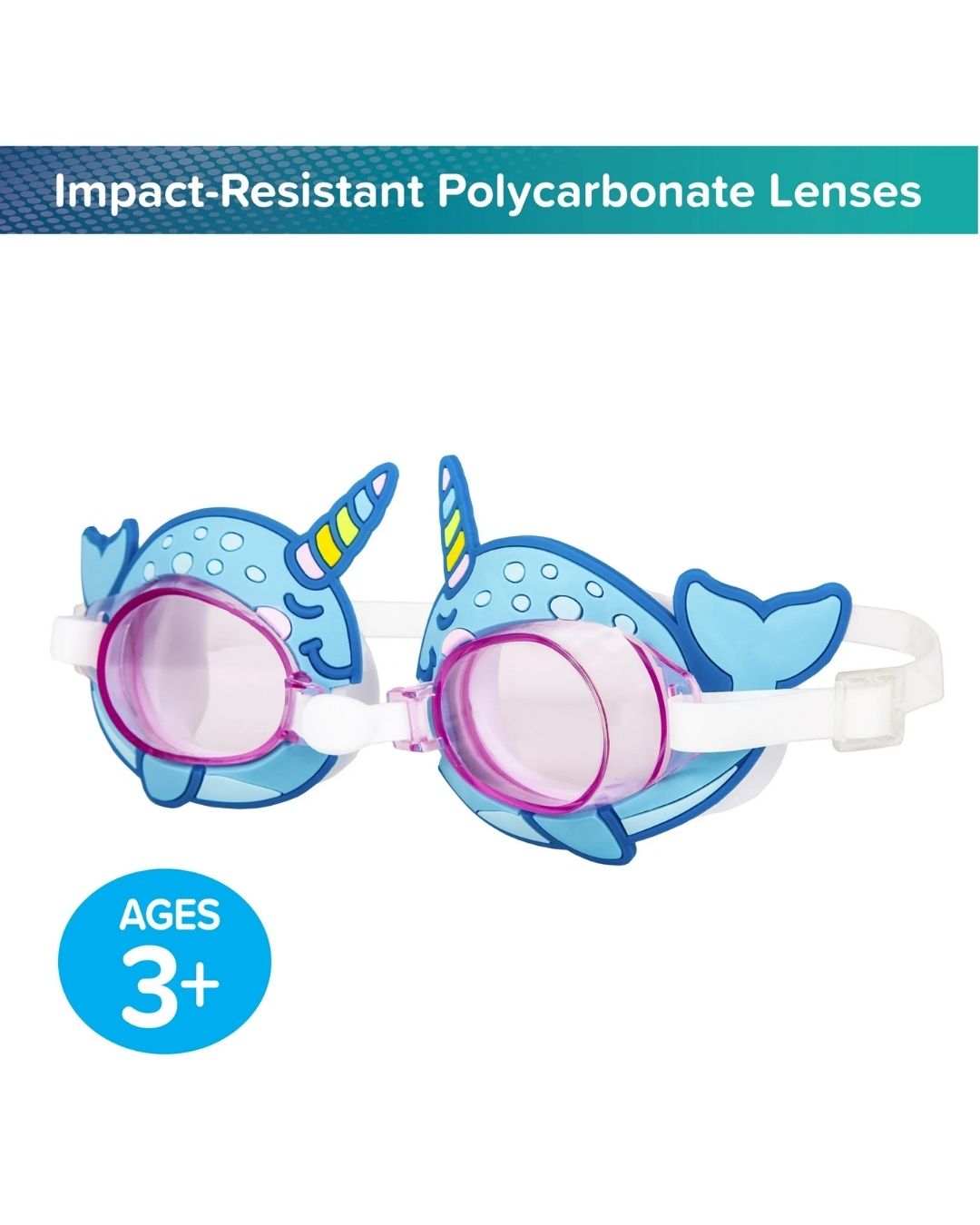 LENTES PARA AGUA ARCOIRIS UNICORNIO
