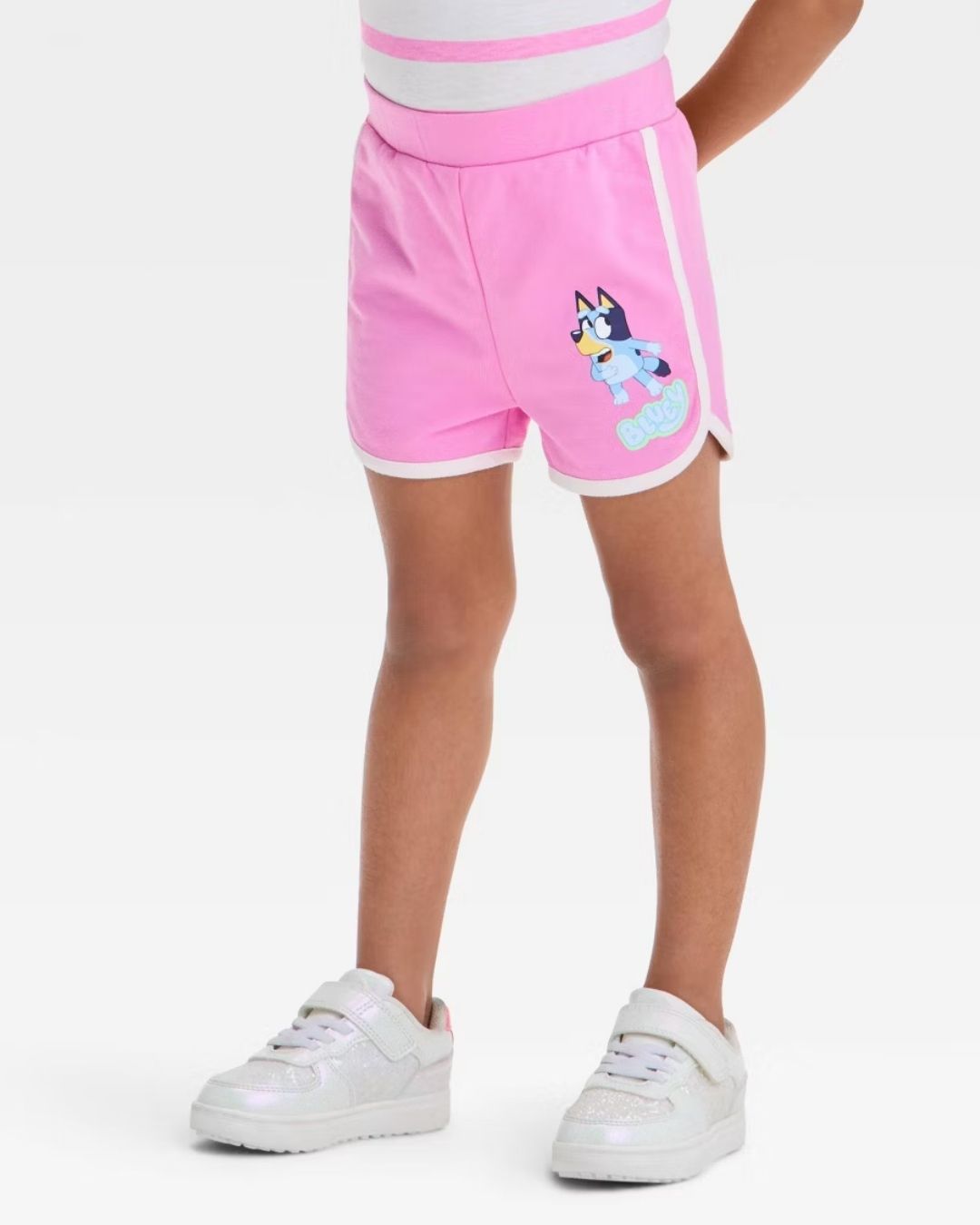 TRAJE BLUEY ROSADO BLANCO RAYAS