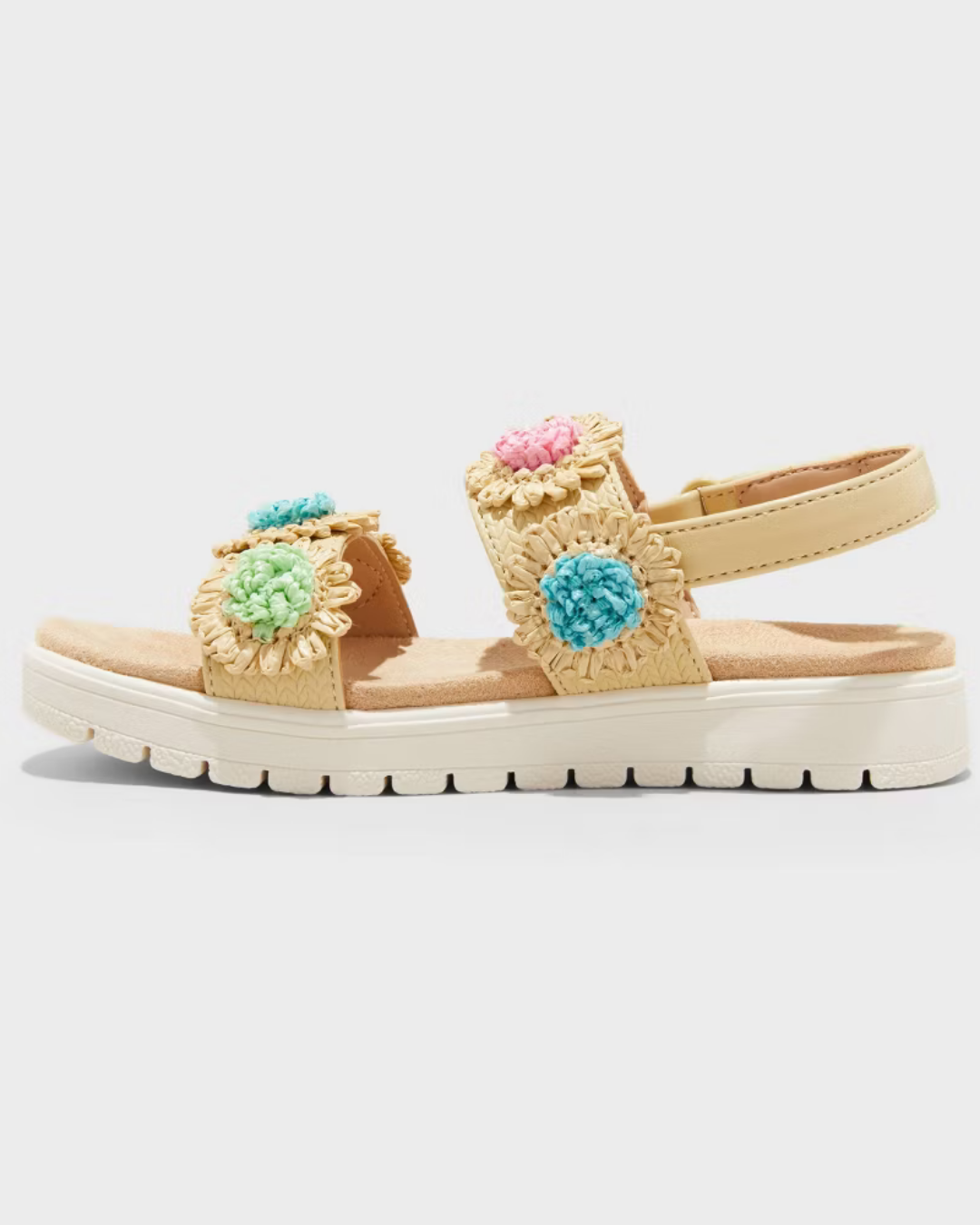 SANDALIAS CAFE FLORES COLORES