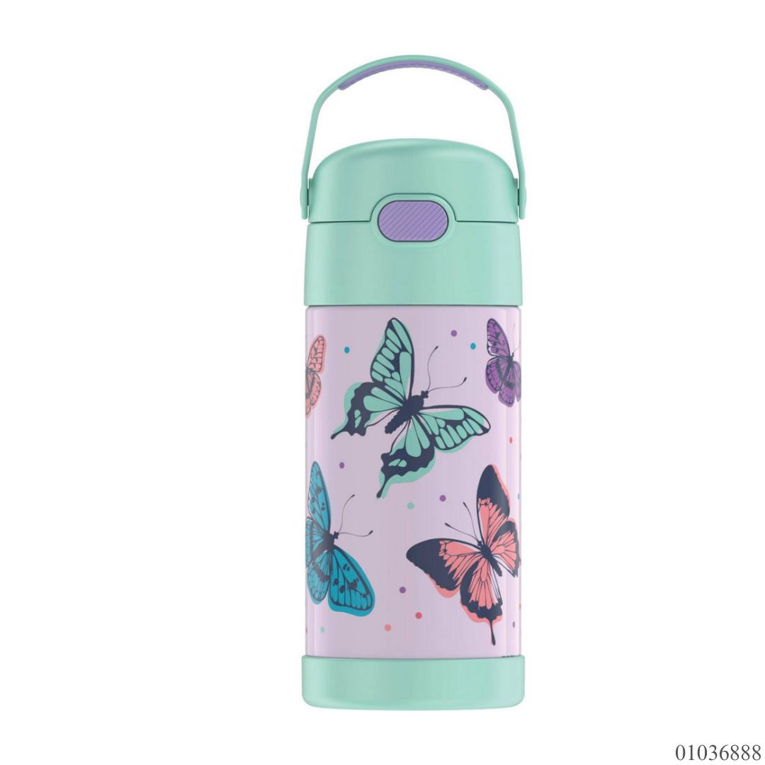 TERMO MARIPOSAS VERDE INSULADO 12OZ THERMOS